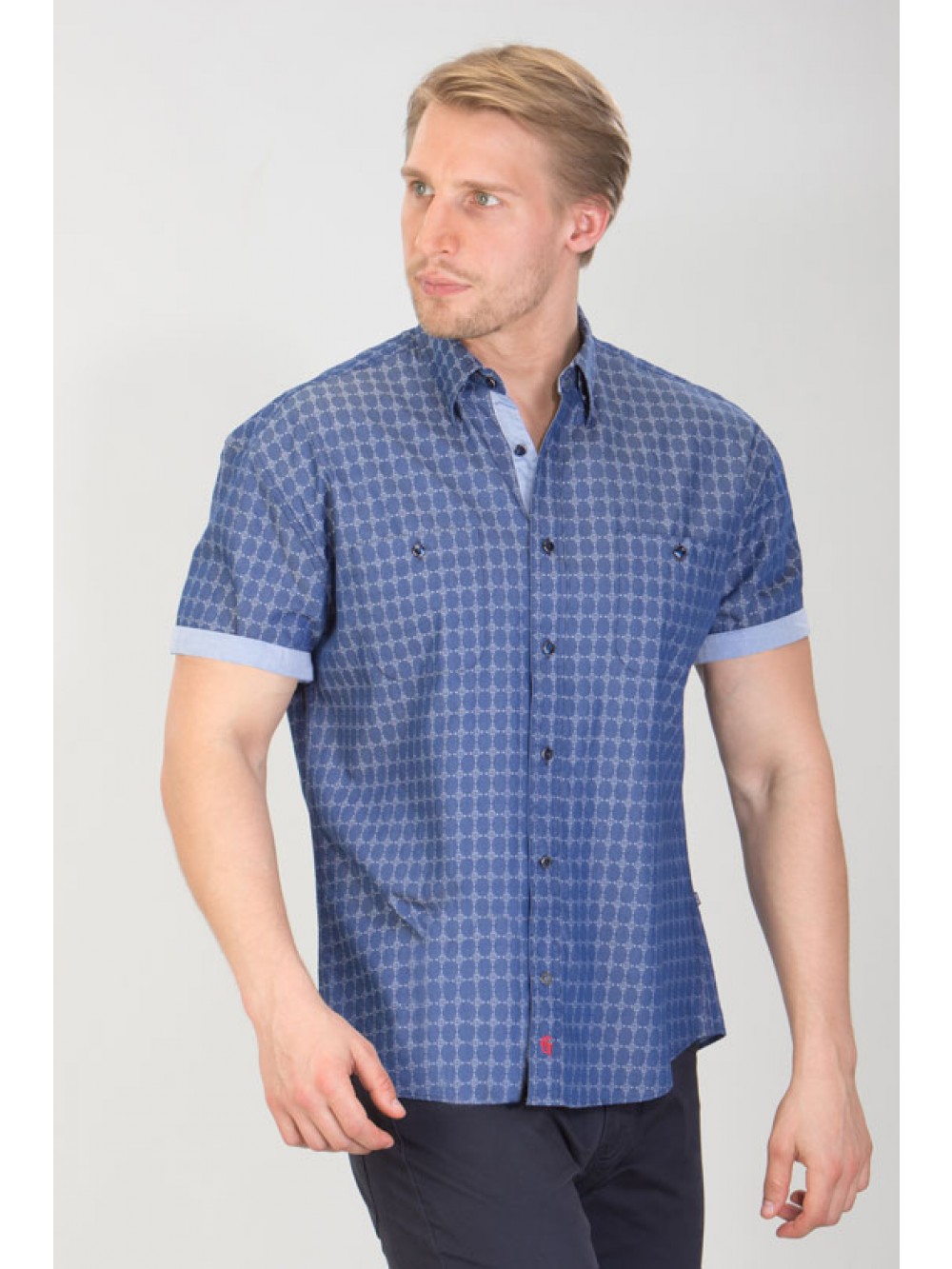 Mens Regular Fit Shirt KONSTANTIN - blue