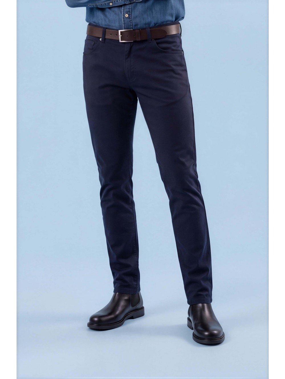 Pánské chino JSM248 slim fit námořnická modrá | GEAR