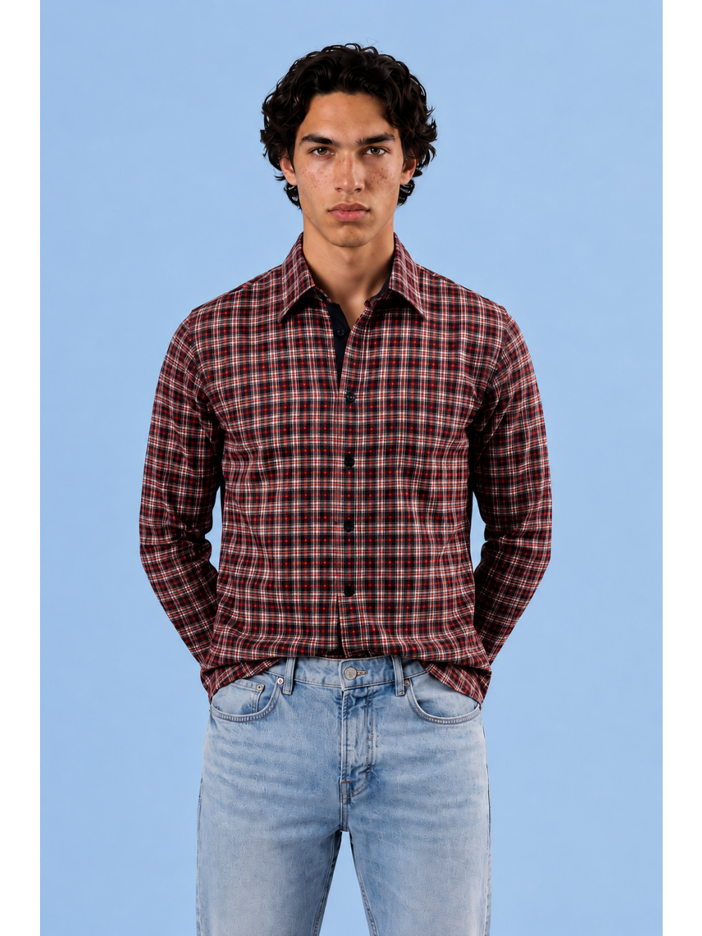 Pánská košile MOSTRA slim fit červená | GEAR