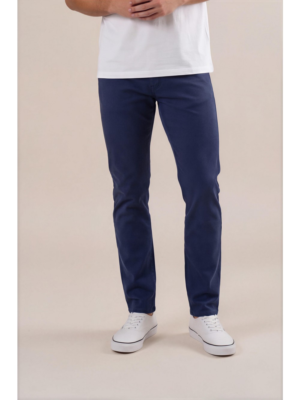 Pánské chino JSM309 slim fit modrá – 97 % bavlna + streč | GEAR