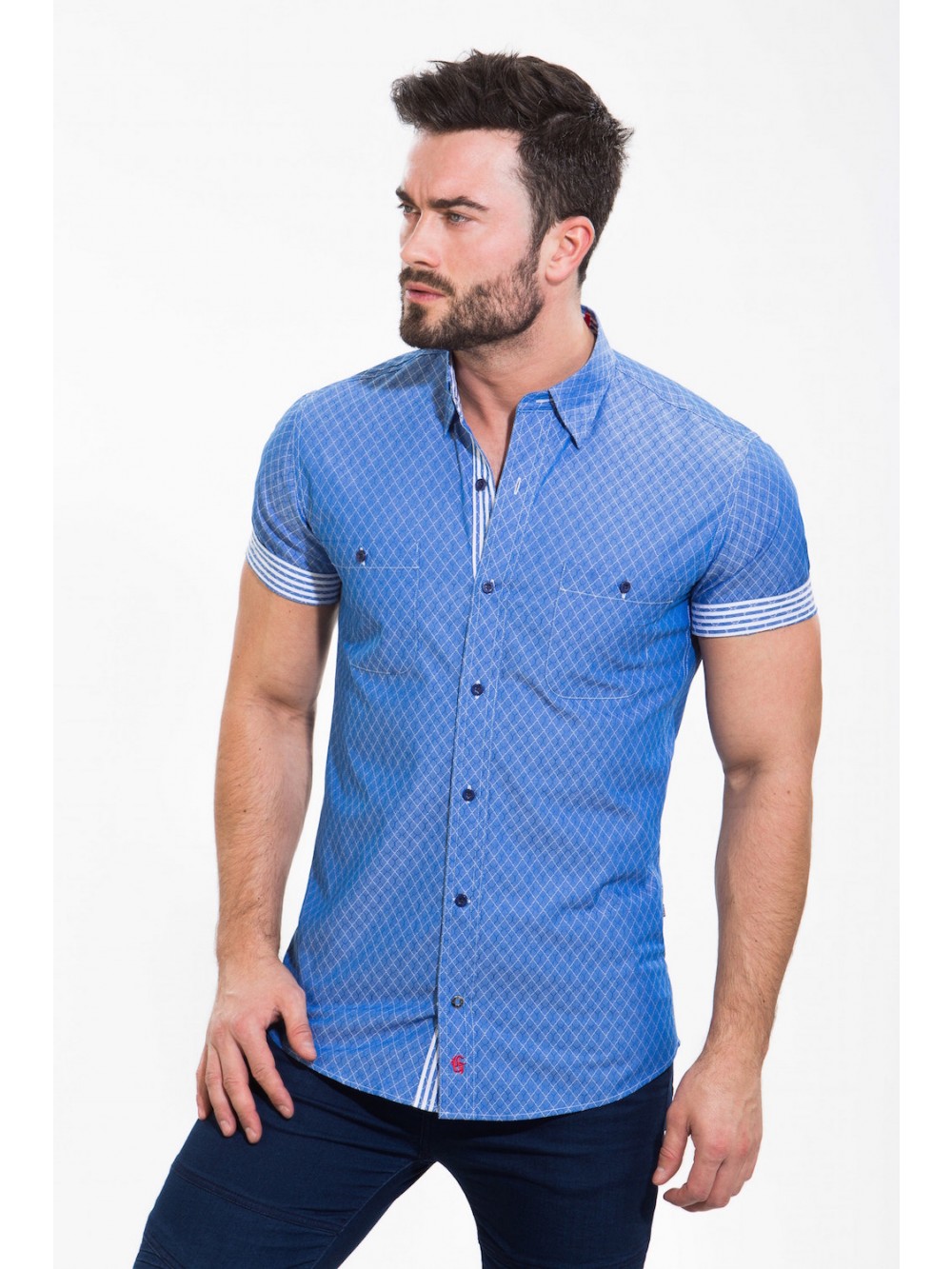 Pánská Slim fit košile NICOLO - turquoise