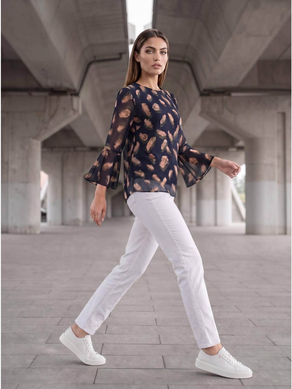 Dámská blůza FABIA tmavě modrá – elegantní, 100% polyester | GEAR
