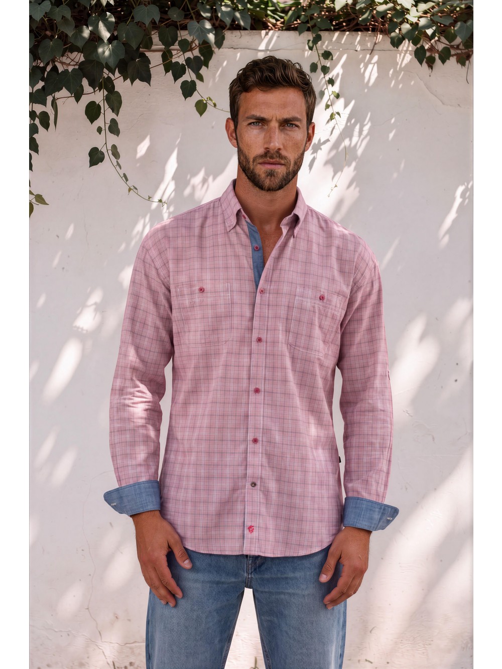 Pánská košile KADEN regular fit červená | GEAR