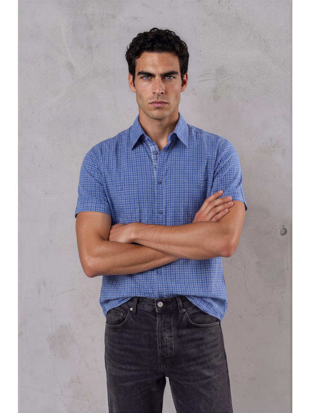 Pánská košile CRISTIAN slim fit modrá | GEAR