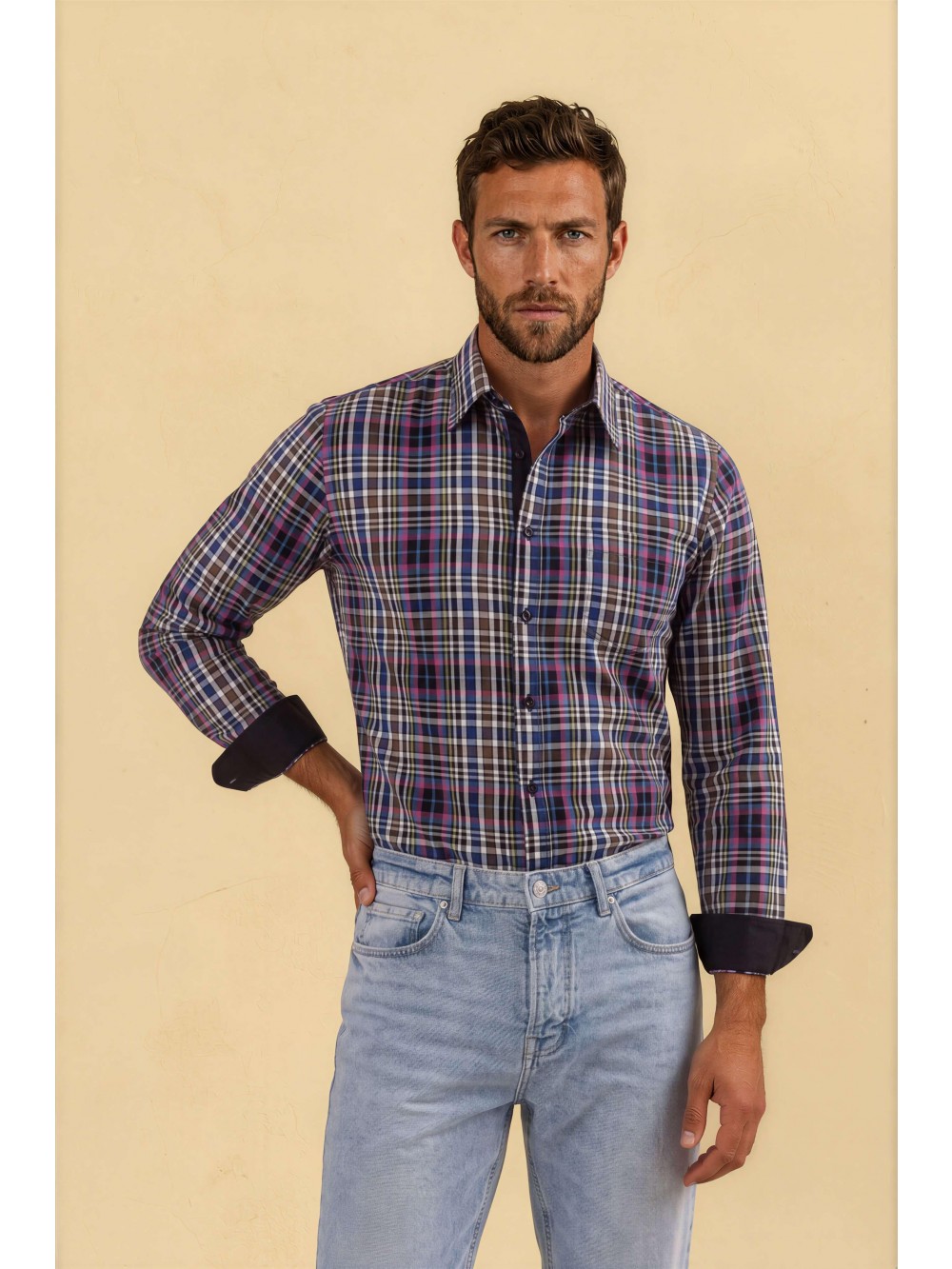 Pánská košile MUSEO slim fit multi | GEAR