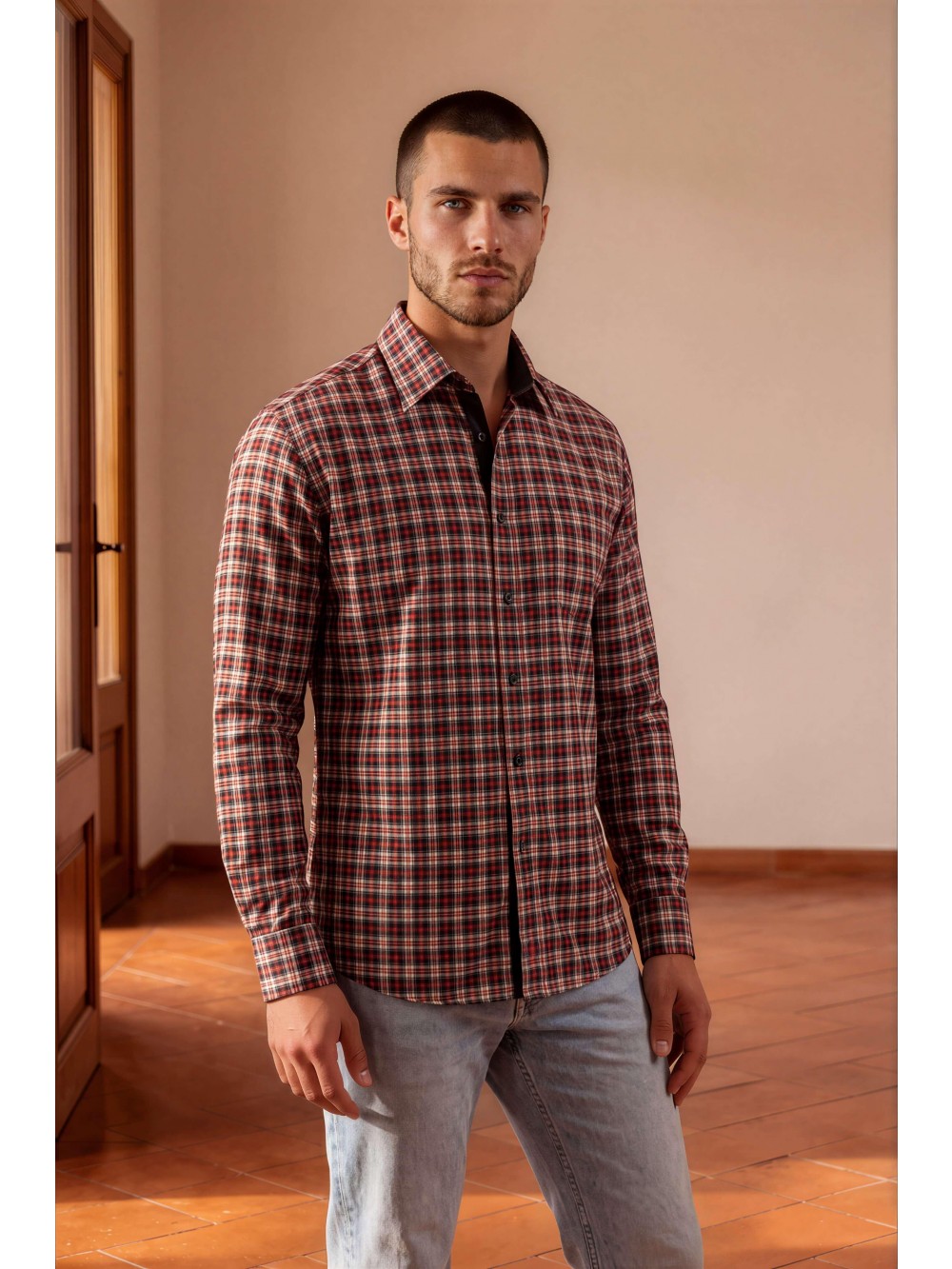 Pánská košile MOSTRA slim fit červená | GEAR