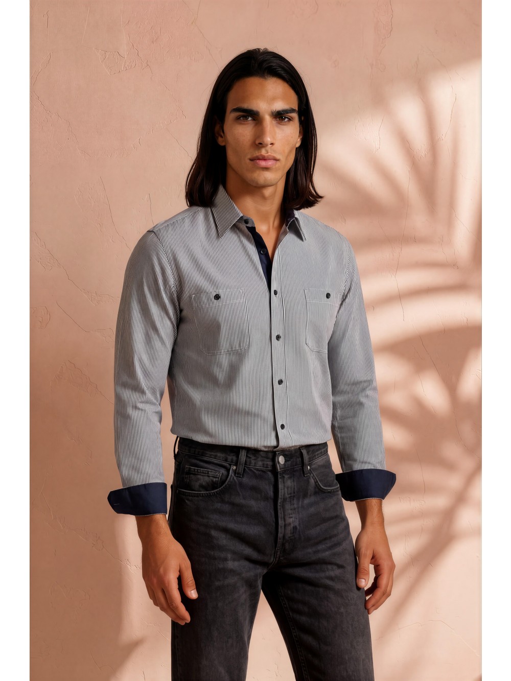 Pánská košile BARRICK slim fit – černá