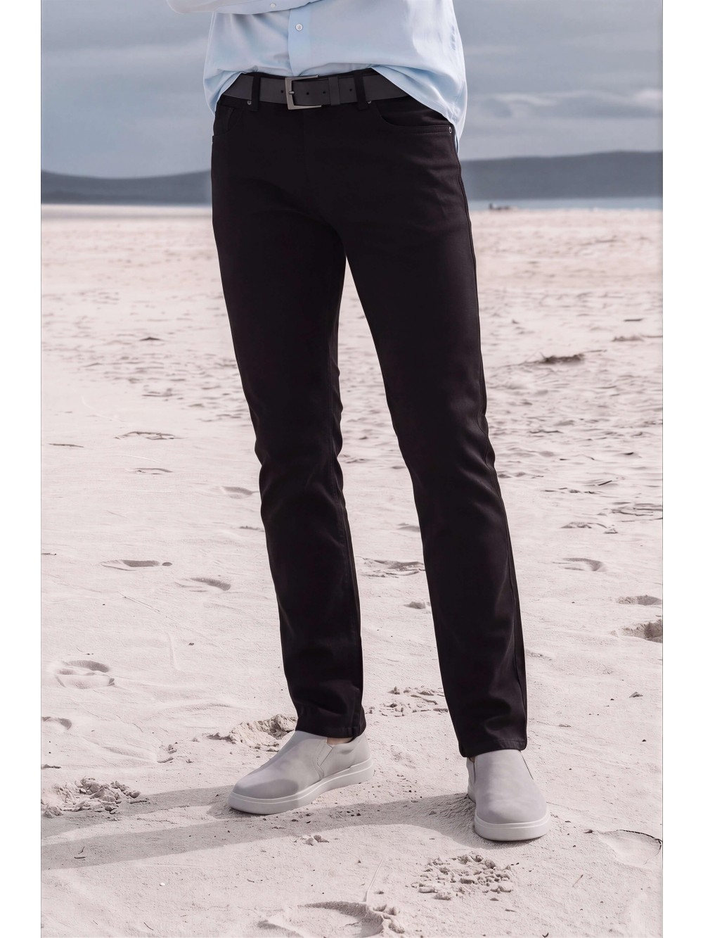 Pánské chino JSM248 slim fit černá – strečový twill | GEAR